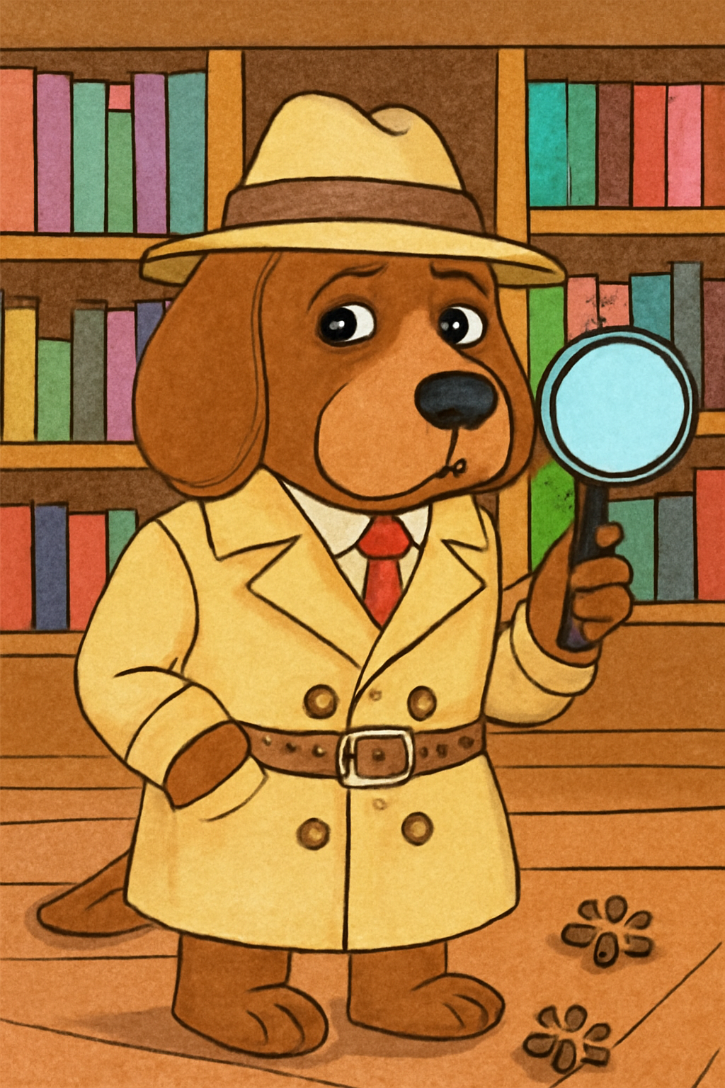 Coloring example — The Dapper Dog Detective